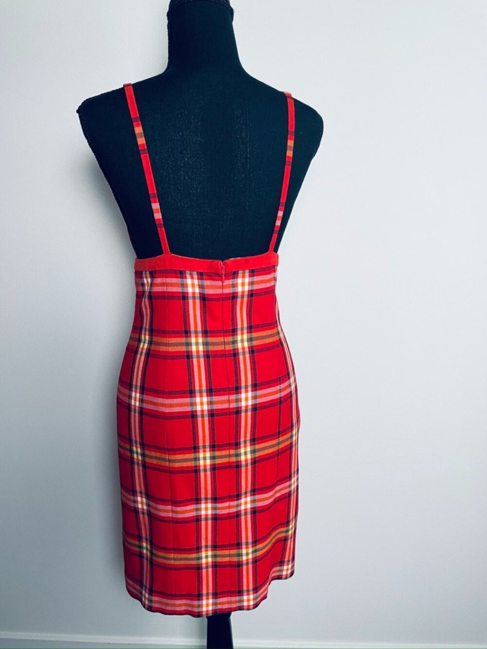 Emanuel Ungaro fitted red plaid tartan dress - Picture 2 of 5